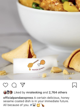 Panda Express Giving Credit Instagram Post